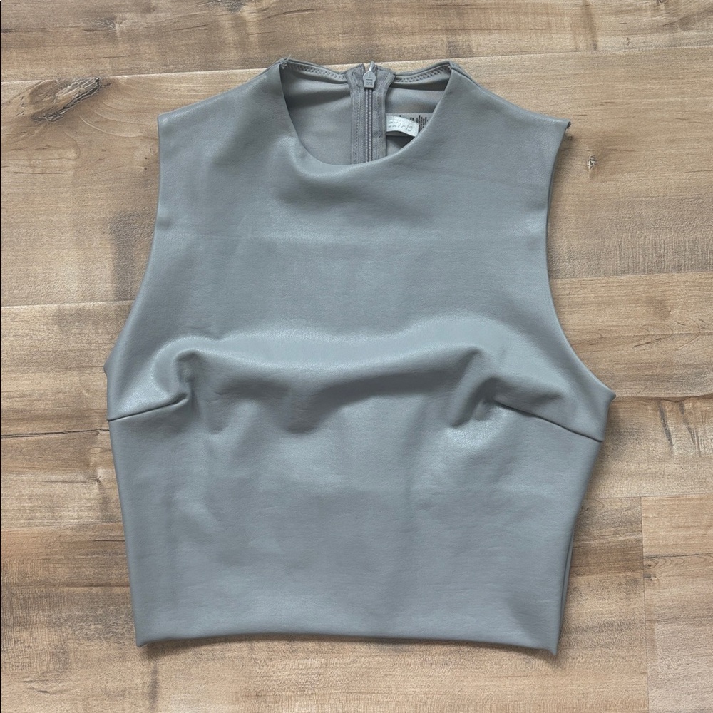 Skims Faux Leather Top